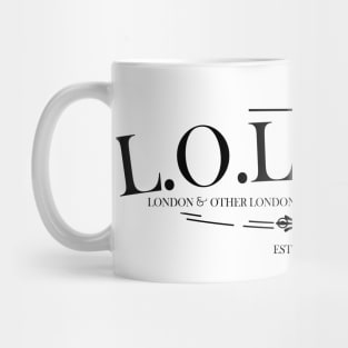 LOLOMG - London and Other London Outstanding Mercenary Group Logo Mug